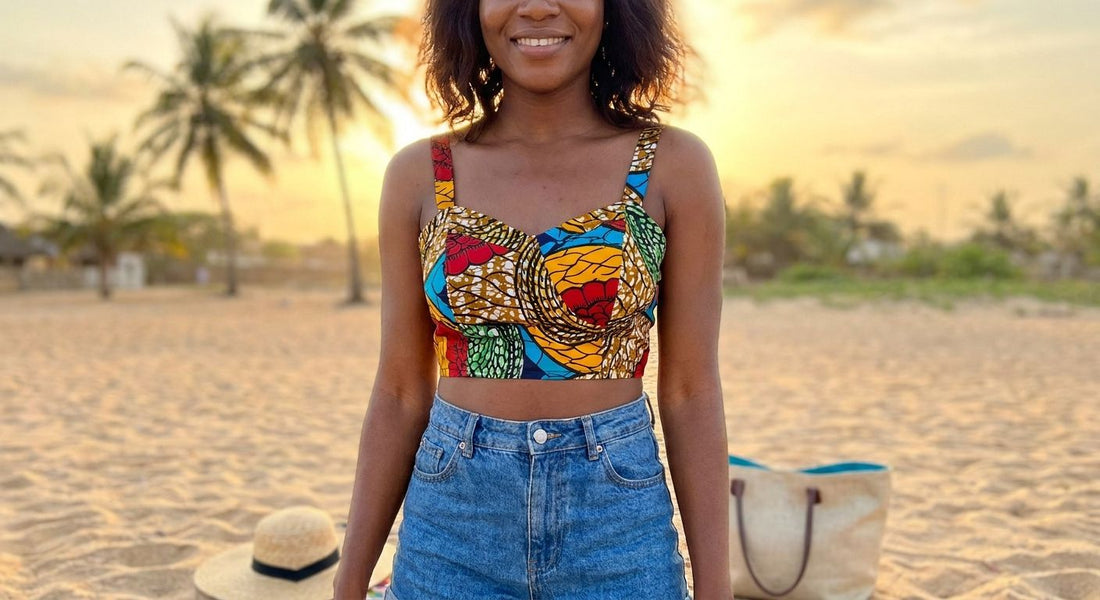 Ankara crop tops for beach vacation style