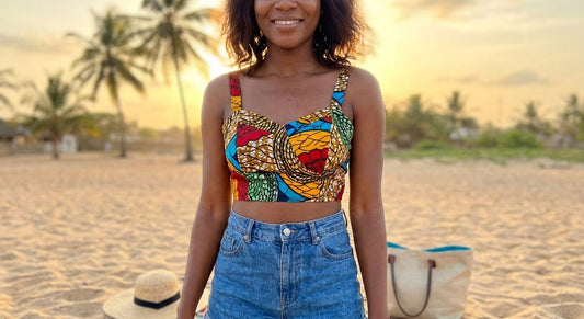 Ankara crop tops for beach vacation style