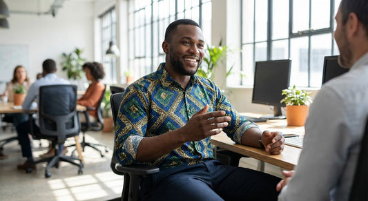 Ankara shirts for men's smart casual office wear