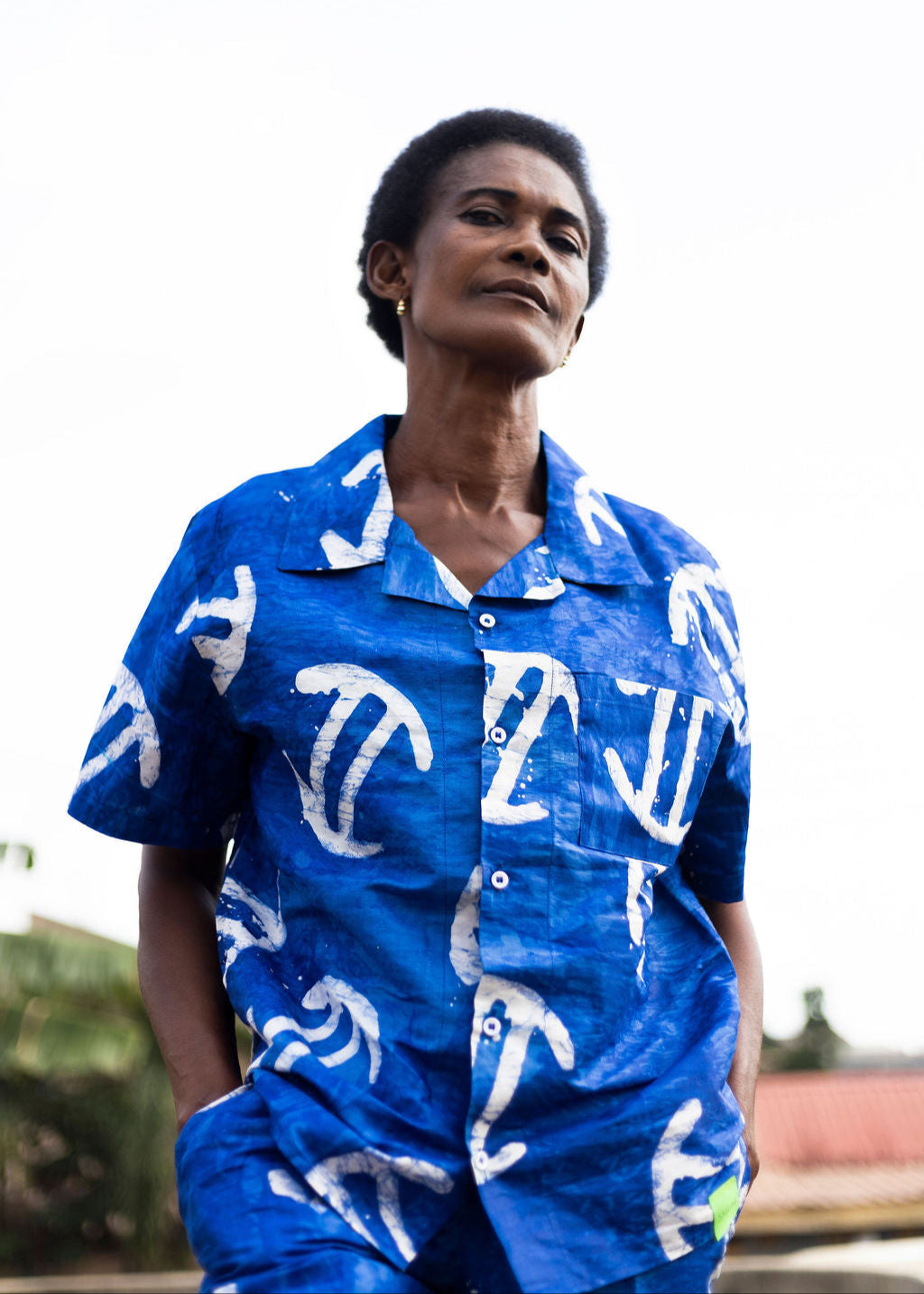 Batik Blue Shirt -Nigerian Handmade Unisex Casual Wear | SHAYOFiXE Collection