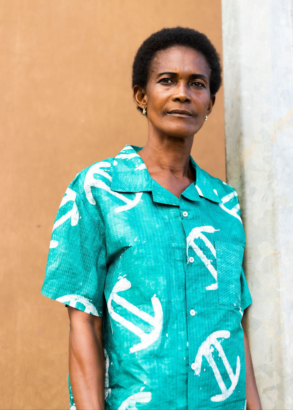 Batik Green Shirt -Nigerian Handmade Unisex Casual Wear | SHAYOFiXE Collection