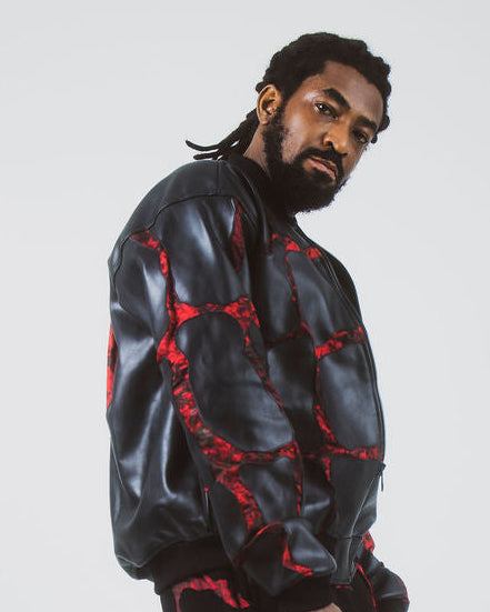 FIRE Unity Jacket | Leather and Adire