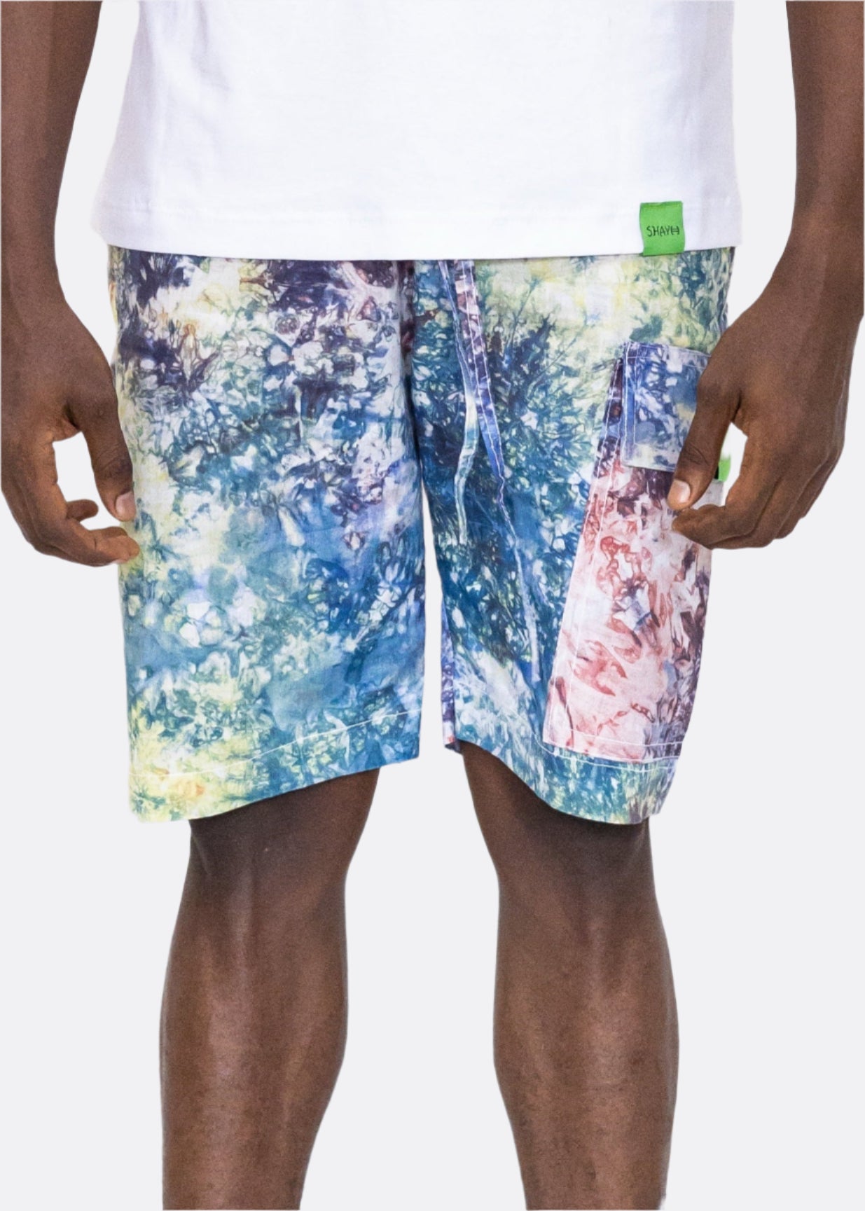 Adire Combat Shorts - Hand-dyed Adire style 100% Cotton