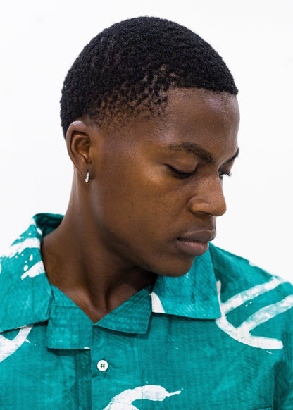 Batik Green Shirt -Nigerian Handmade Unisex Casual Wear | SHAYOFiXE Collection