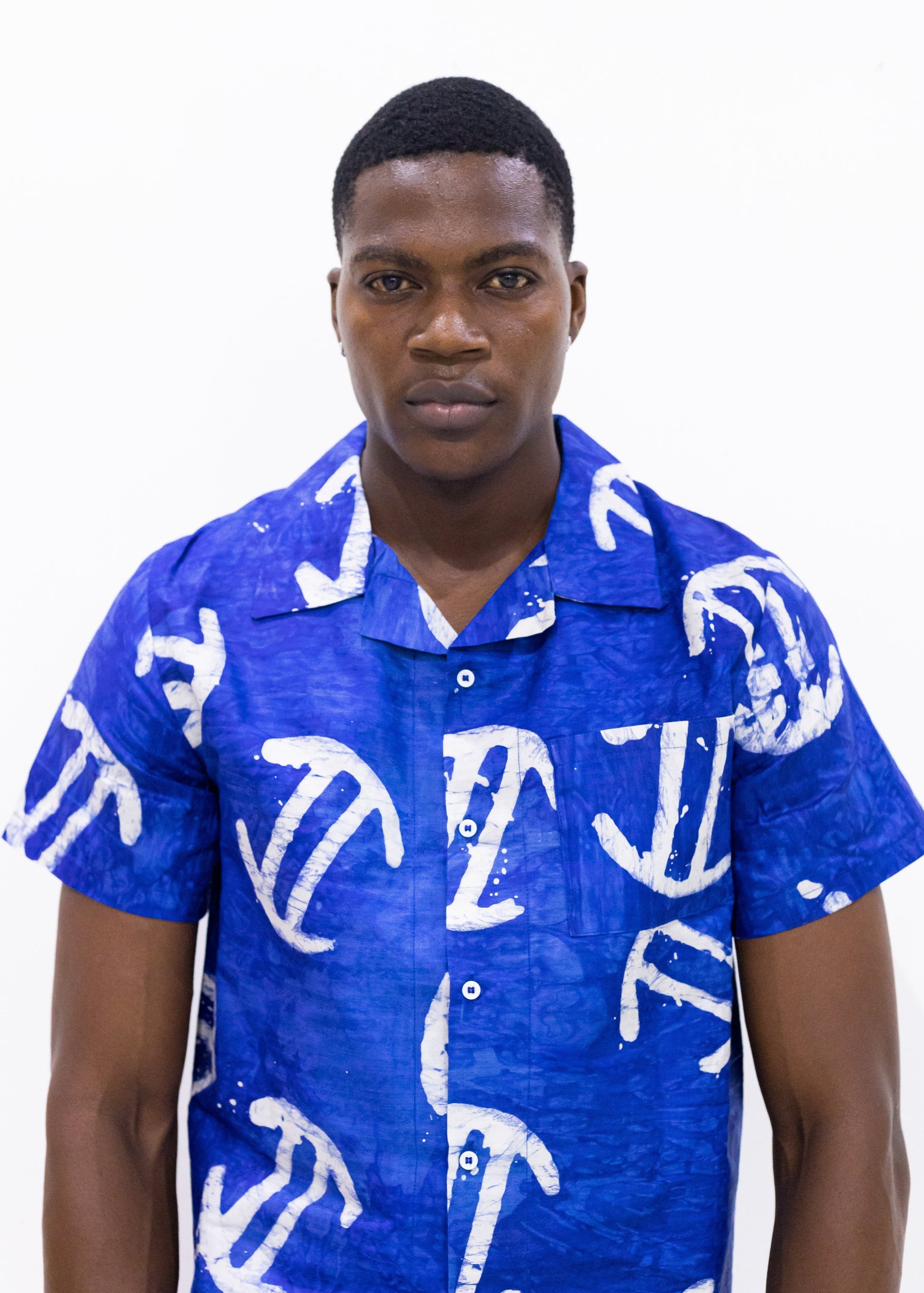 Batik Blue Shirt -Nigerian Handmade Unisex Casual Wear | SHAYOFiXE Collection