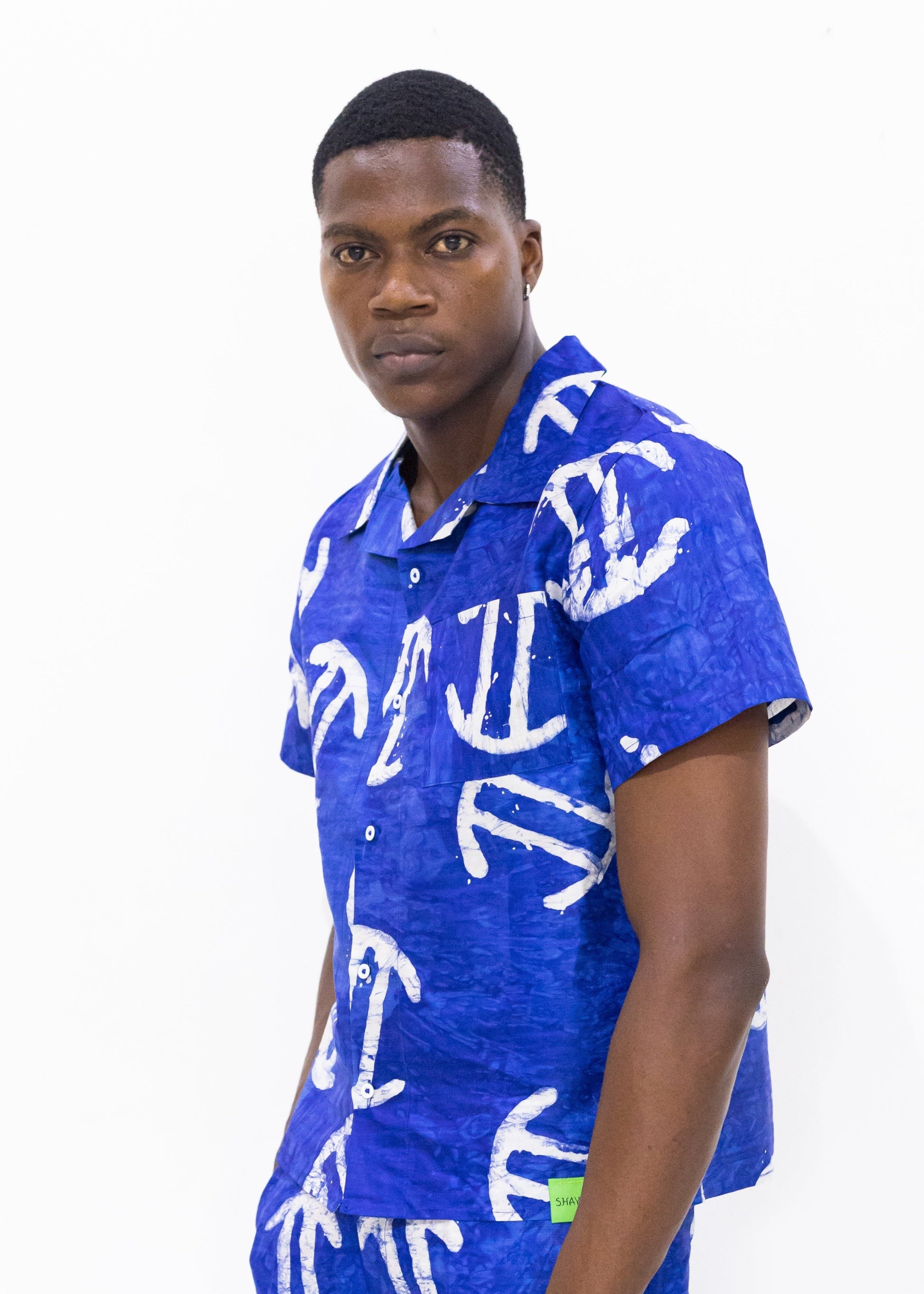 Batik Blue Shirt -Nigerian Handmade Unisex Casual Wear | SHAYOFiXE Collection