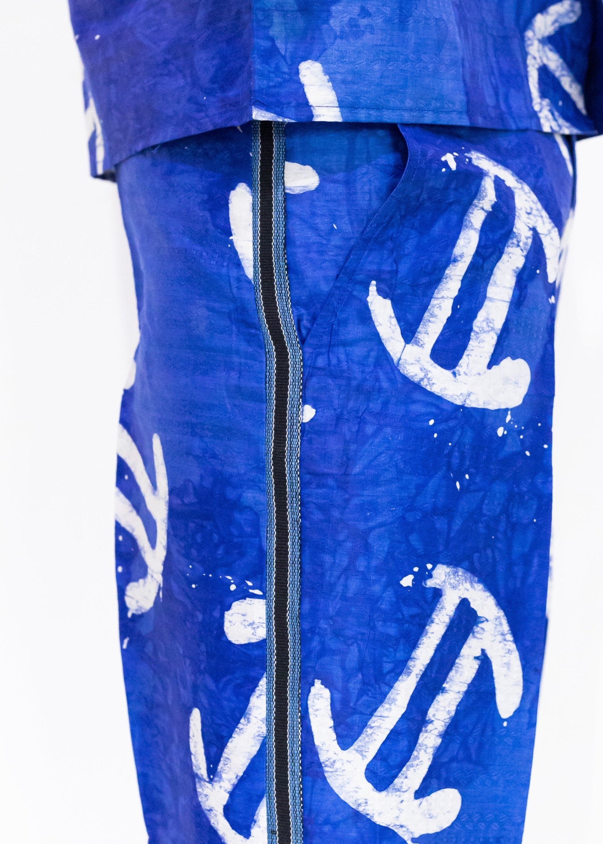 Batik Blue Pants -Nigerian Handmade Unisex Casual Wear | SHAYOFiXE Collection